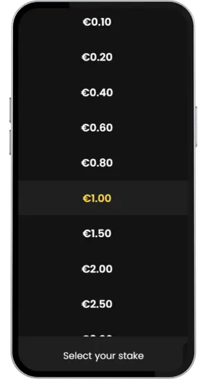 Spelbediening met inzetkiezer en saldo-overzicht voor verantwoord spelen