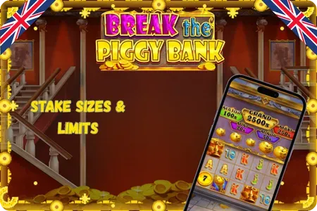 Stake sizes in the Break the Piggy Bank slot
