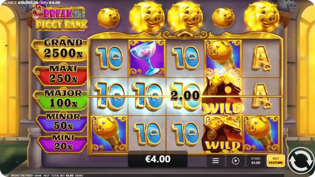 Symbole Wild dans Break the Piggy Bank avec paiement de 75.00x