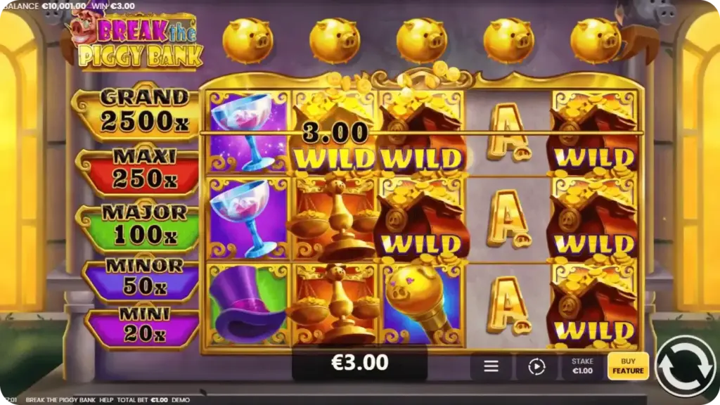Wild-symbolen i Break the Piggy Bank med utbetalningsvärde 75.00x
