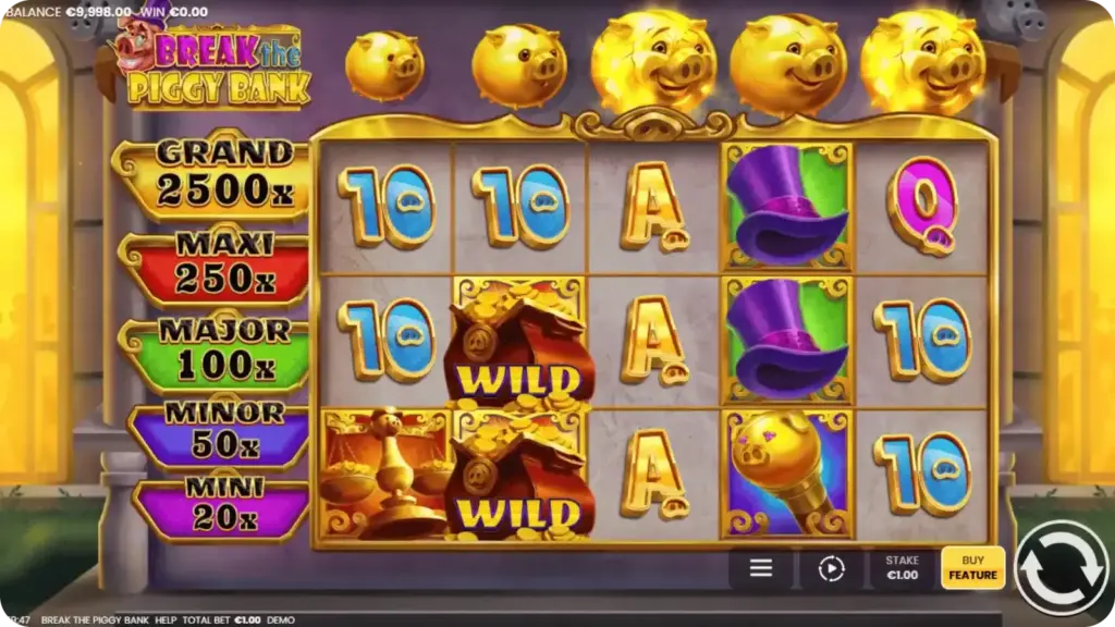 Wild-Symbol im Break the Piggy Bank mit Auszahlungswert 75.00x
